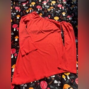 NWOT PrettyLittleThing Vibrant Deep Orange Asymmetrical Dress